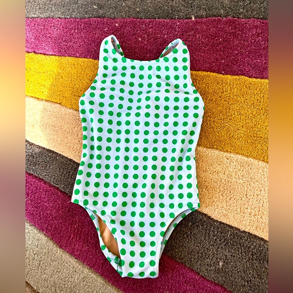 J crew baby swim suit 6-12 months dots